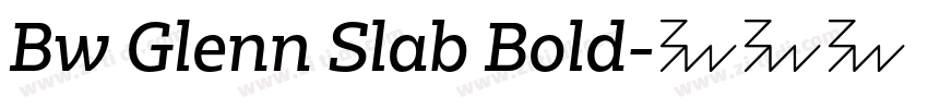 Bw Glenn Slab Bold字体转换